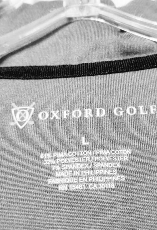 Oxford Golf Polo Pullover Tennis Classic Shirt Gray Lg Quarter-Zip Long Sleeve - Picture 3 of 11